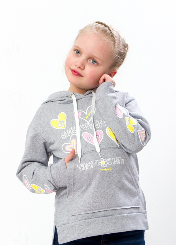 Худі для дівчинки 140 (Сірий ) Носи Своє (6161-057-33-5-v12) Носи своє Худи (257372904)