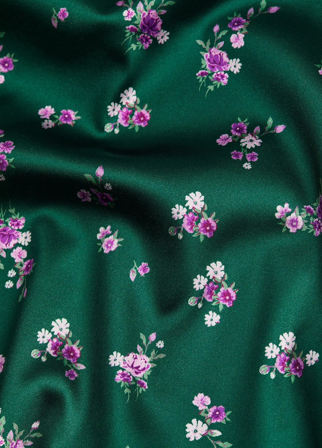 Темно-зелена кежуал сукня H&M з квітковим принтом