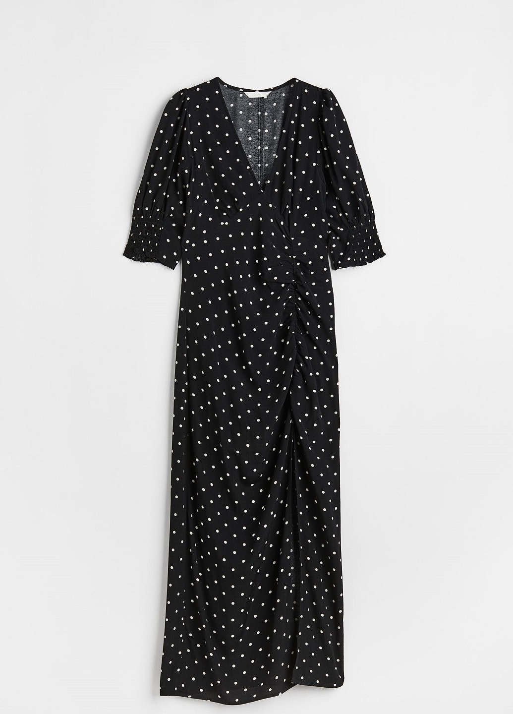 Чорна кежуал сукня H&M в горошок