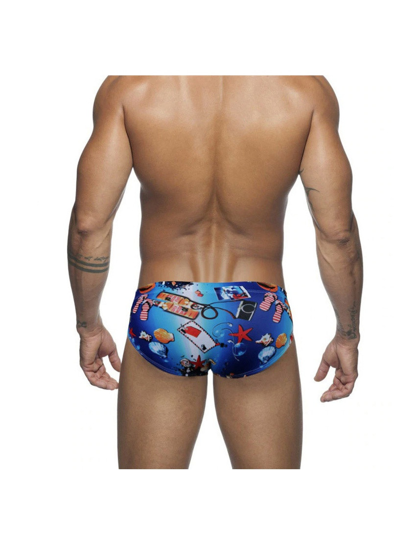 Мужские синие пляжные мужские плавки больших размеров UXH