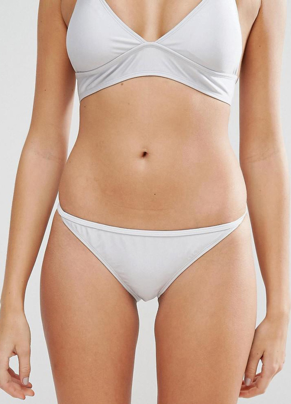 Серые купальные трусики однотонные South Beach