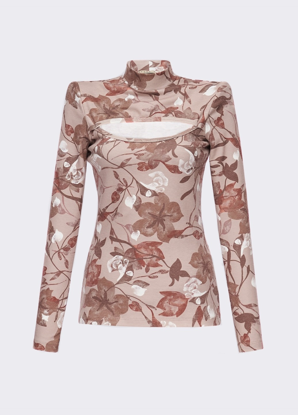 бежевий гольф з принтом і вирізом на кокетці Dressa (257340401)