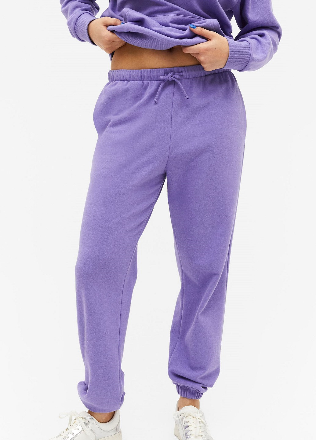 Фиолетовые спортивные демисезонные брюки H&M