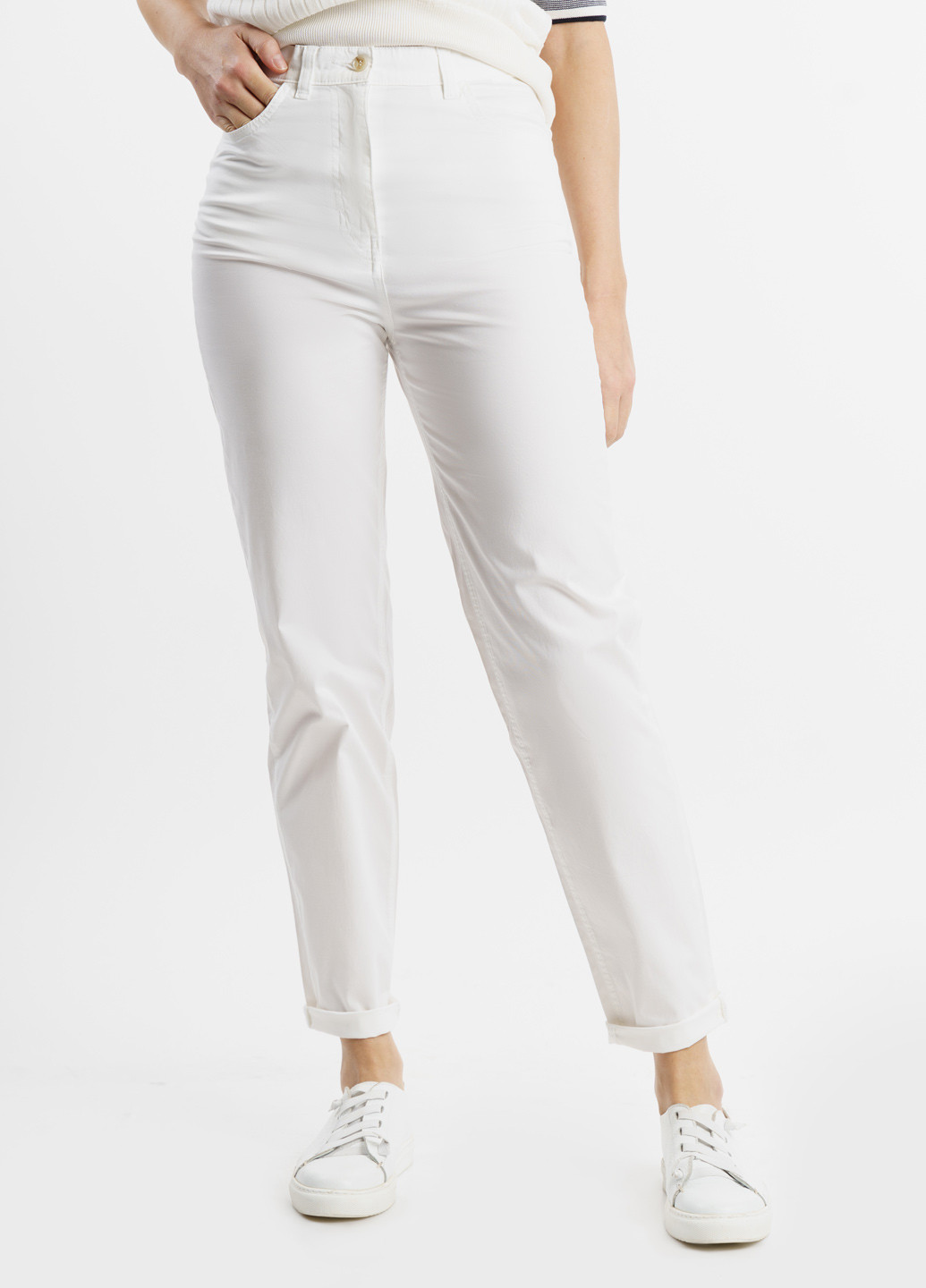 Белые демисезонные брюки Arber