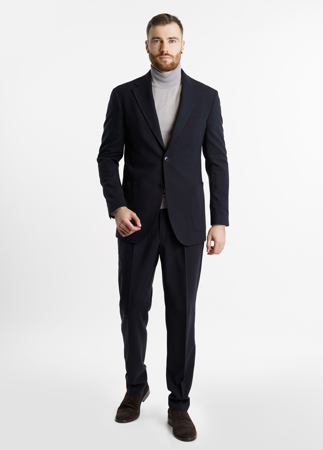 Чорний демісезонний костюм чоловічий Arber NAPOLI/LORENZO