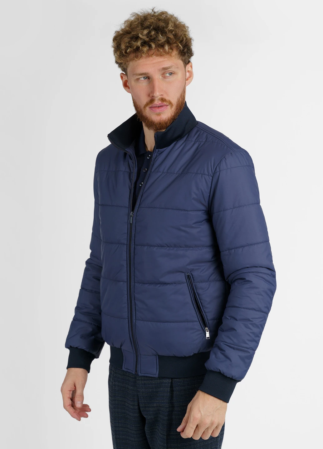 Синя демісезонна куртка чоловіча Arber Varsity Jacket H19