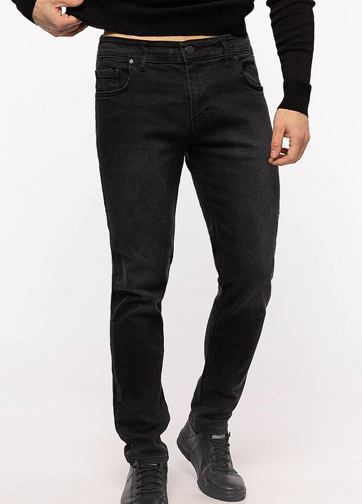 Черные демисезонные мужские джинсы Denim