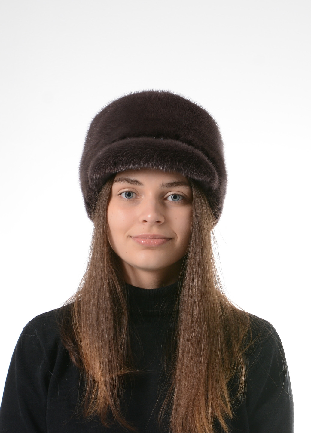 Зимова жіноча норкова кепка із цільного хутра норки Меховой Стиль норма (257381107)