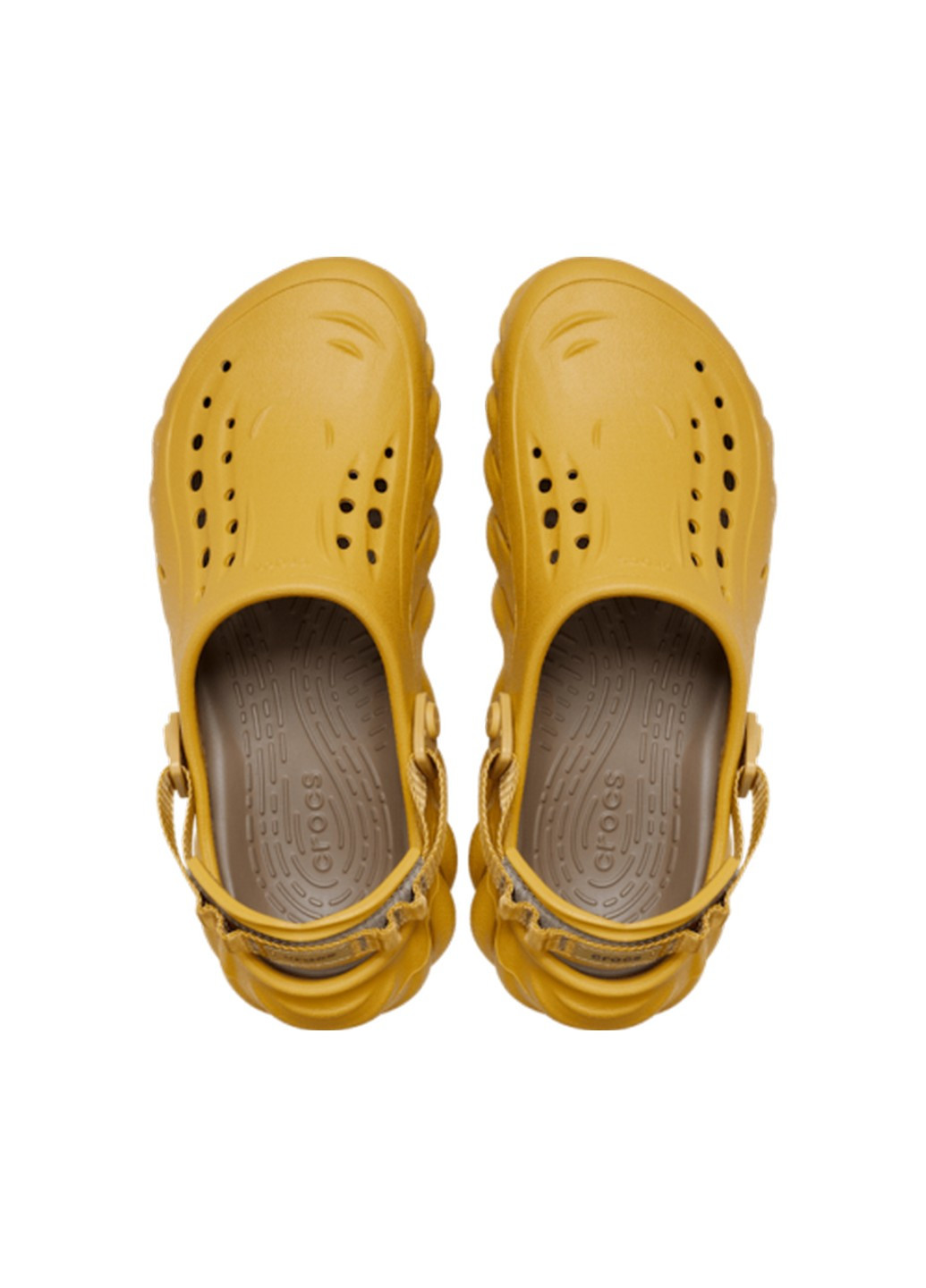 Горчичные сабо кроксы Crocs