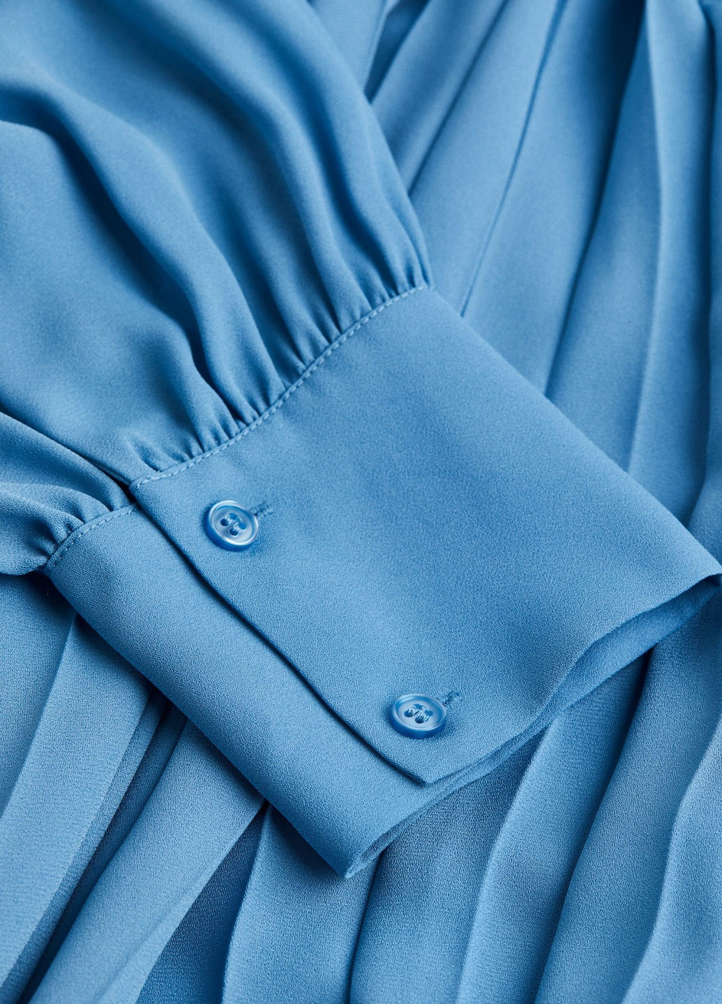 Синее деловое платье H&M однотонное
