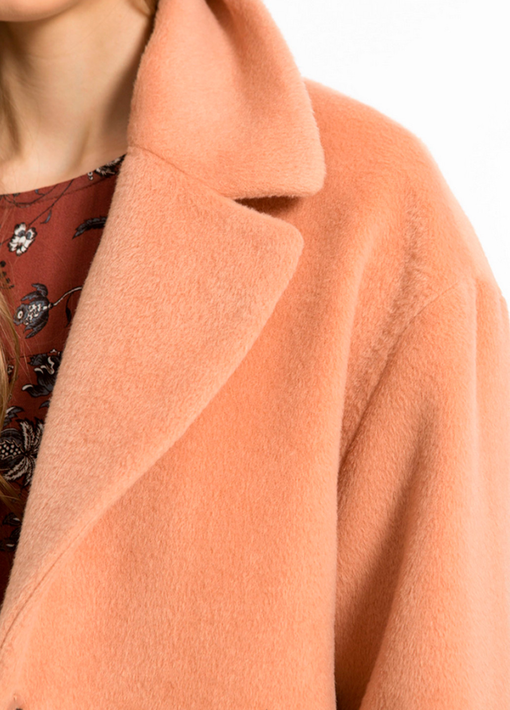 Пудровое демисезонное Женское пальто oversized оверсайз Bershka