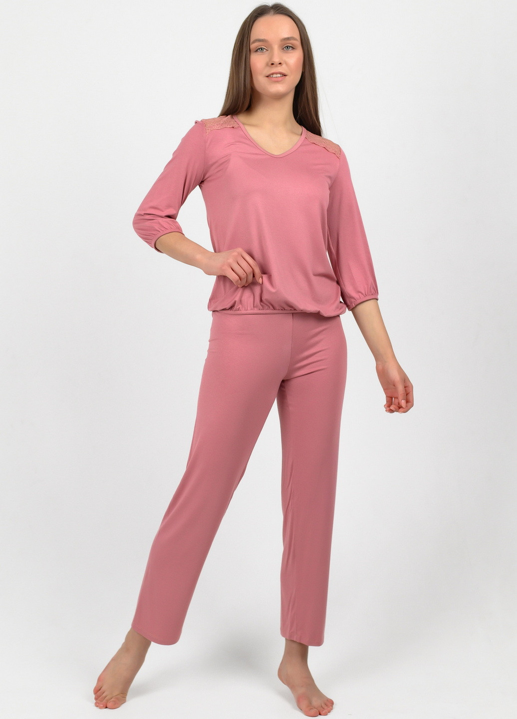 Светло-розовая всесезон пижама женская NEL
