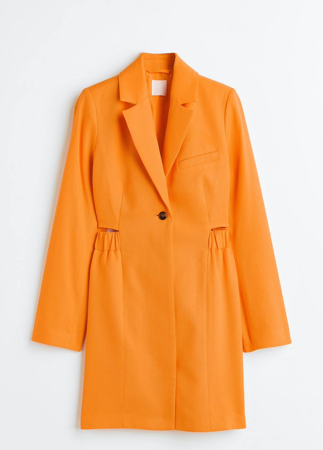 Оранжевое деловое платье H&M однотонное