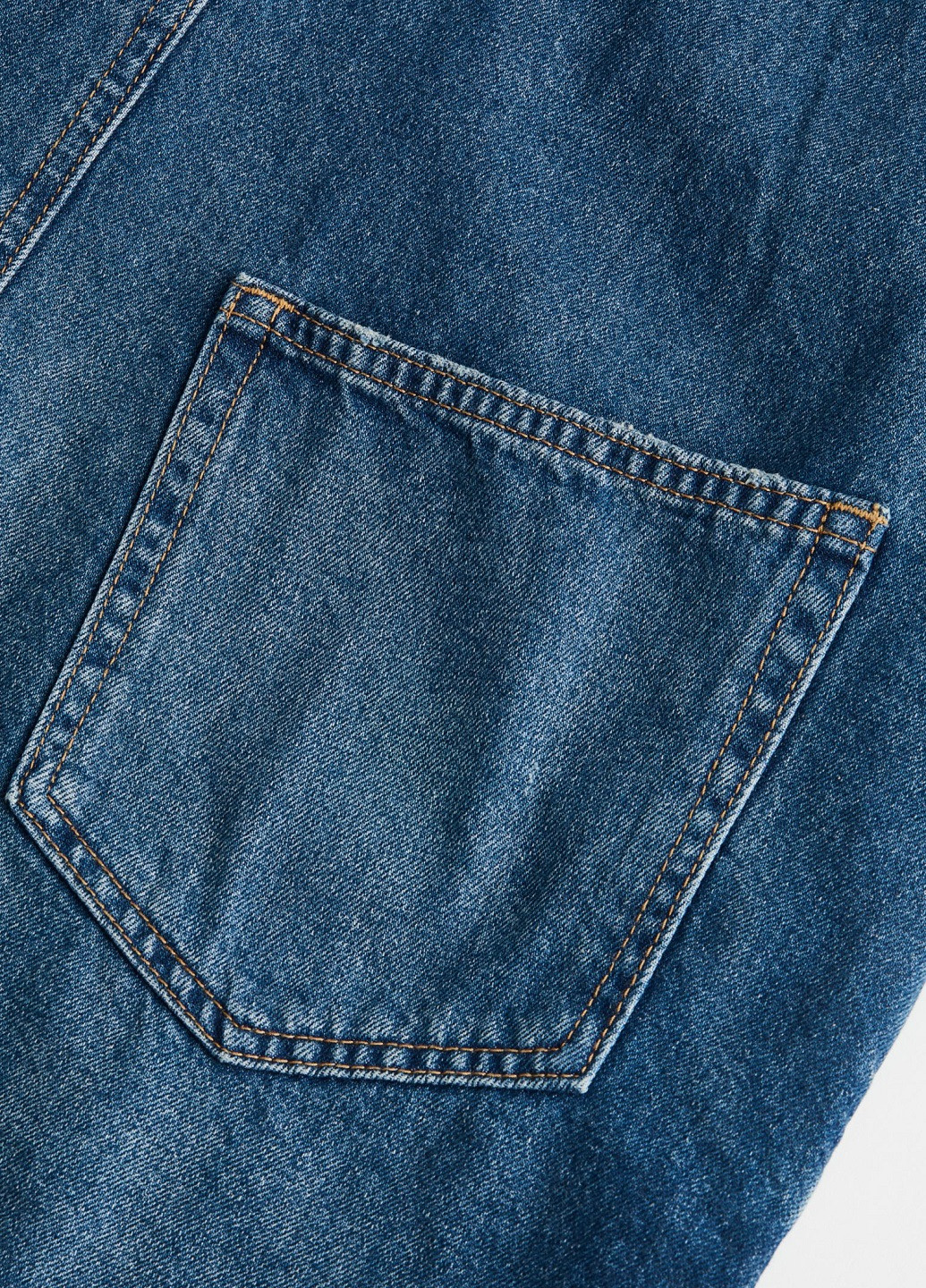 Комбінезон H&M однотонний темно-синій джинсовий