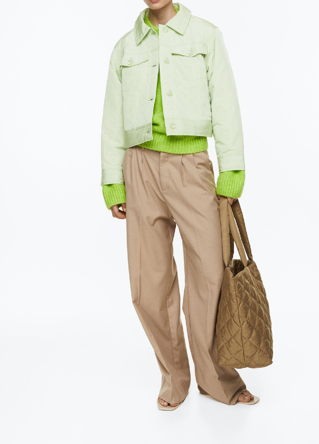 Светло-зеленая демисезонная куртка H&M