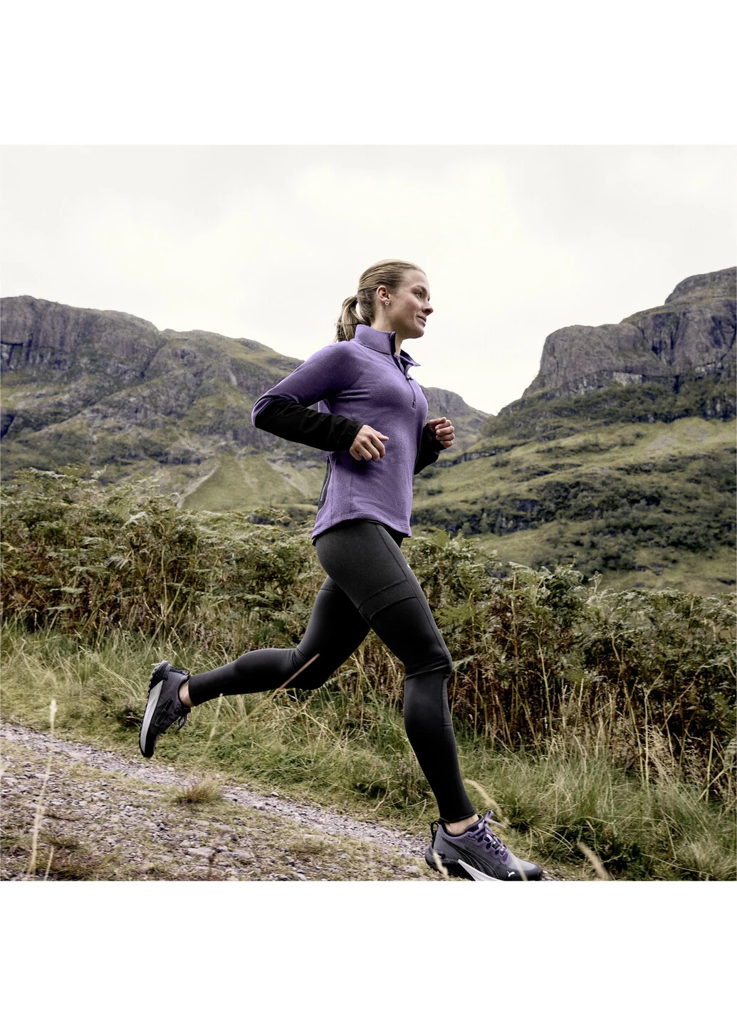 Черные демисезонные леггинсы seasons full-length trail running tights women Puma