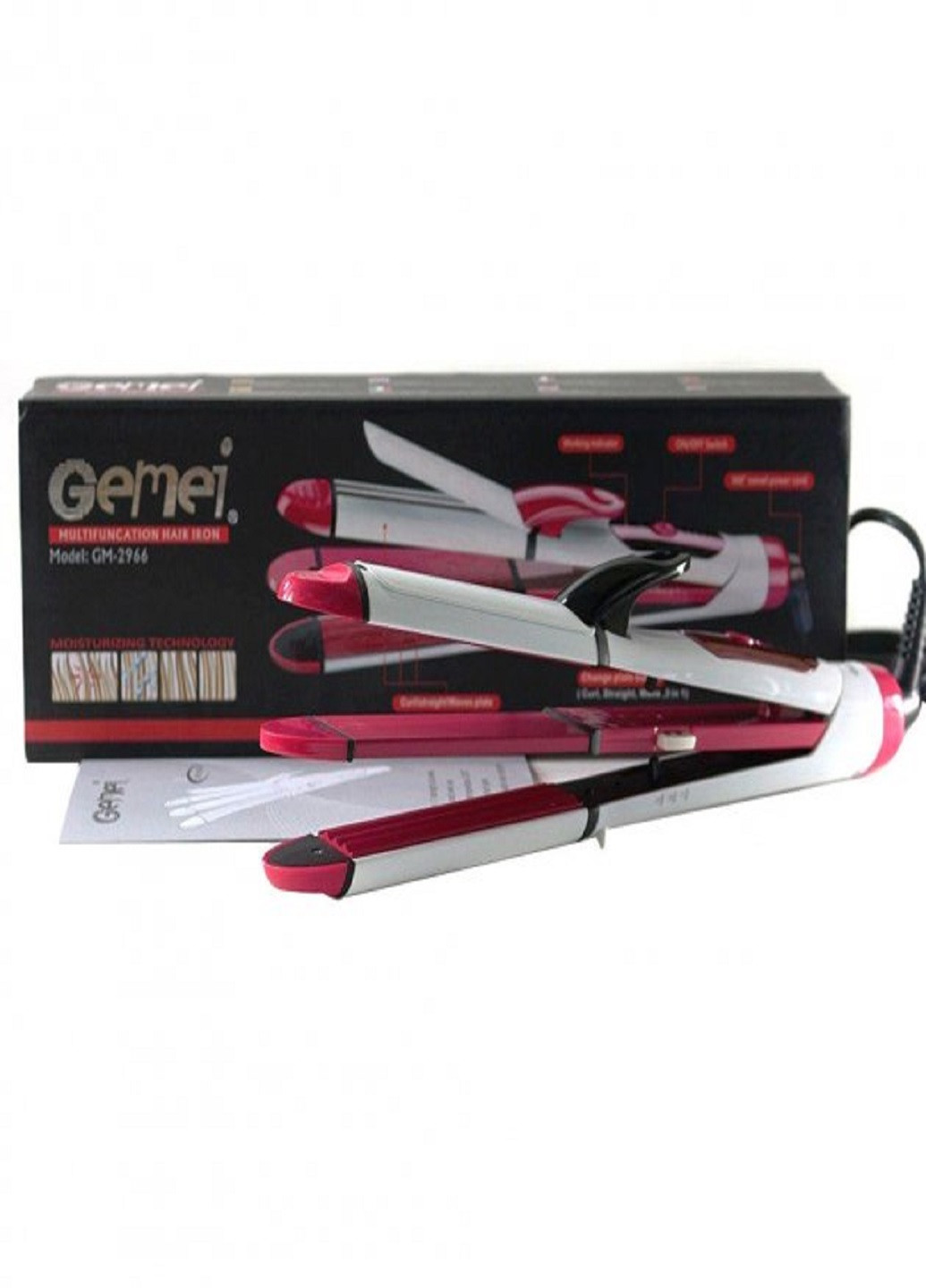 Мультистайлер для волосся Gemei 3 в 1 гофрі, праска, плойка GM-2966 No Brand (257425214)