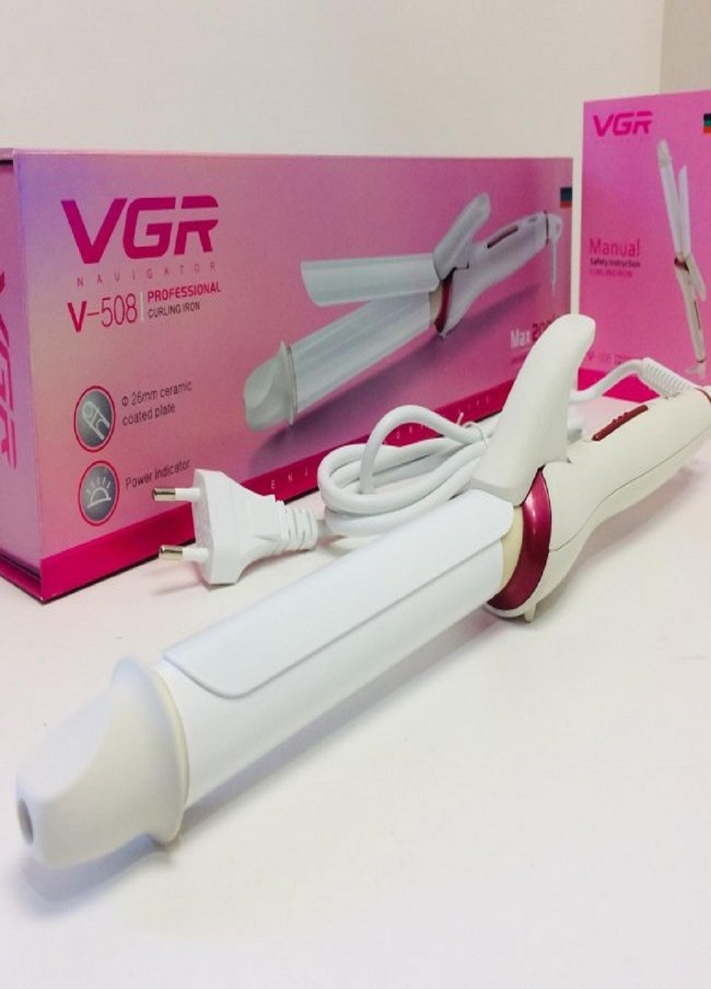Профессиональная плойка VGR Navigator Professional V-508 26 мм с керамическим покрытием No Brand (257425206)