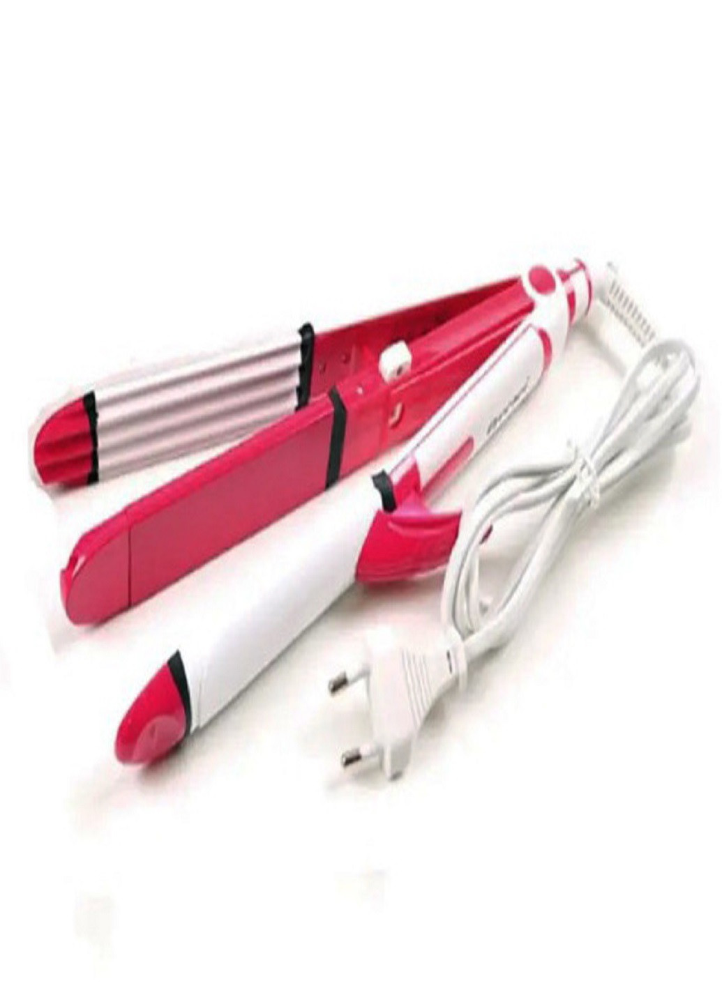 Мультистайлер утюжок - плойка - гофре 3в1 для волос с насадками Pro Gemei GM-1958 стайлер No Brand (257425199)