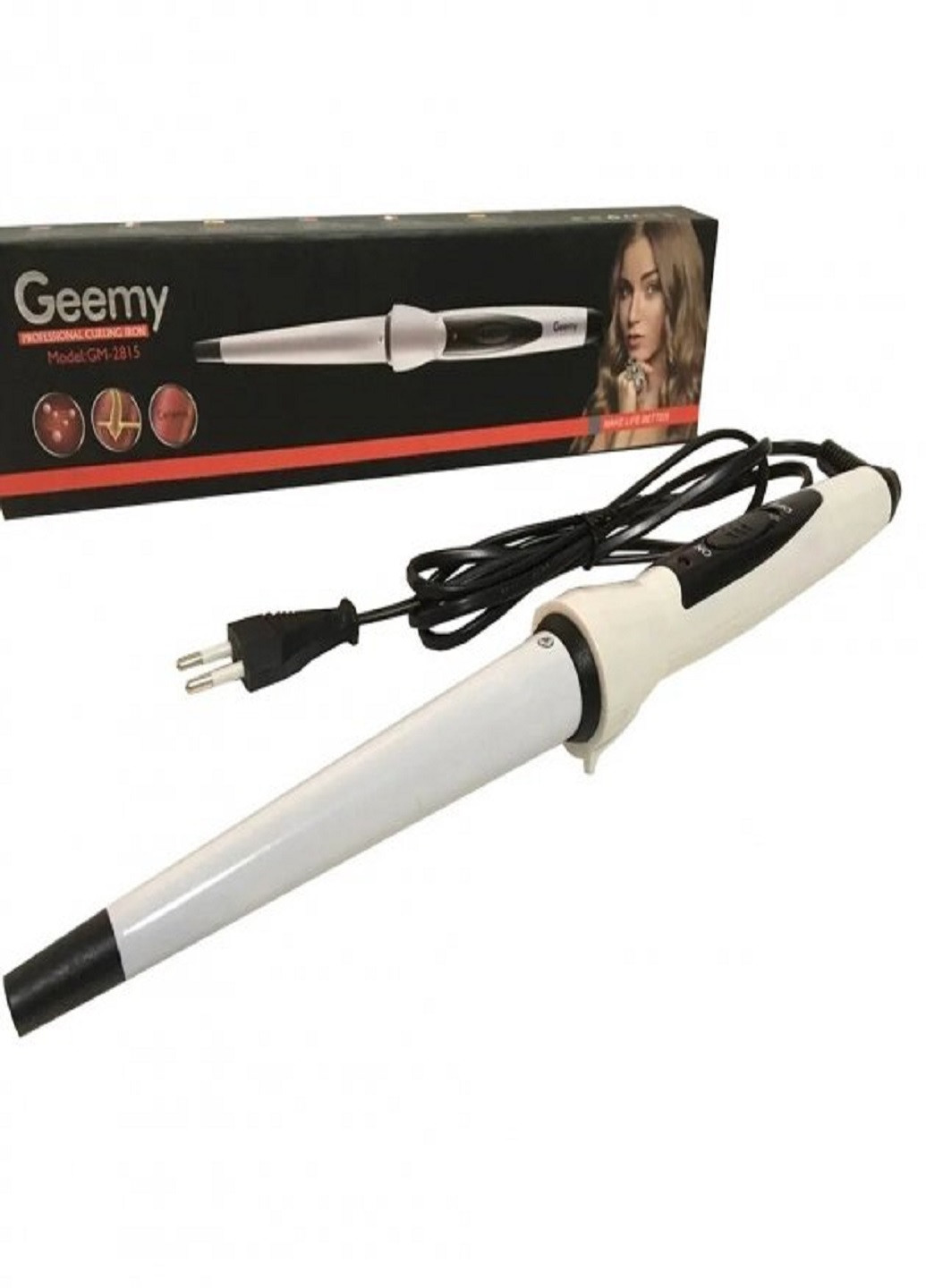 Плойка Конусная Gm-2815 Локон Для Завивки Волос Конусная Плойка Gemei (257425225)
