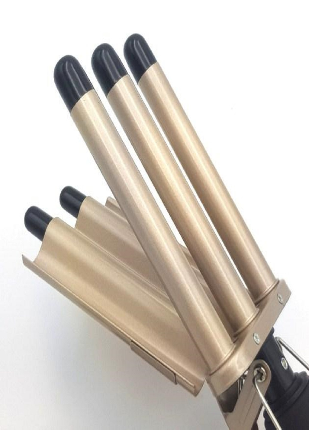 Плойка-щипцы пятиволновая с керамическим покрытием для завивки волос ProGemei GM-2933 Gold No Brand (257457502)