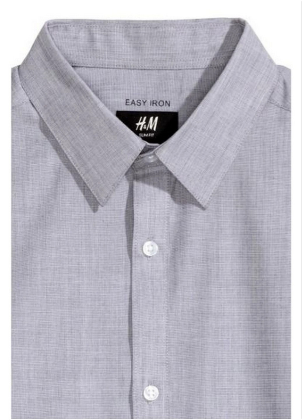 Серая кэжуал рубашка H&M