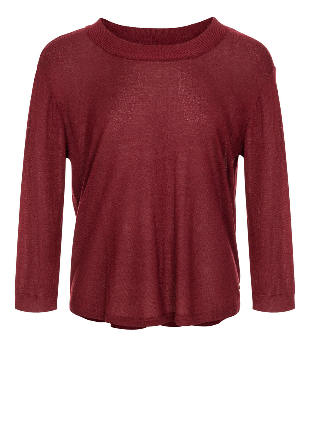 Бордовый летний женский бордовый свитер джемпер Tom Tailor
