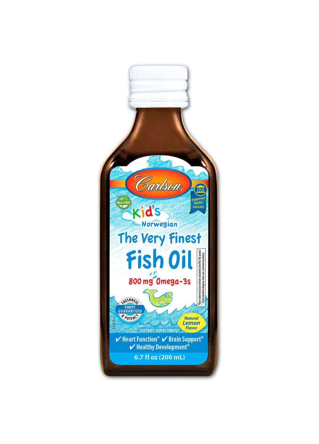 Риб'ячий жир для дітей Fish Oil Лимон 200 мл Carlson Labs (257470513)
