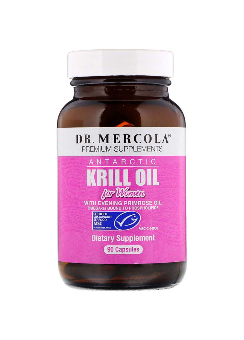 Жир криля для жінок Krill Oil антарктичний 90 капсул Dr. Mercola (257470711)