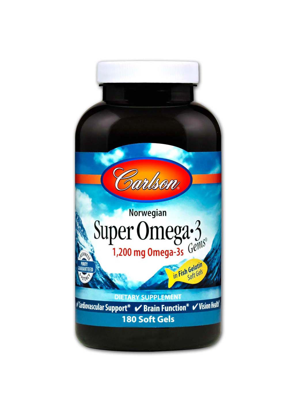 Рыбий жир Super Omega-3 180 капсул Carlson Labs (257470526)