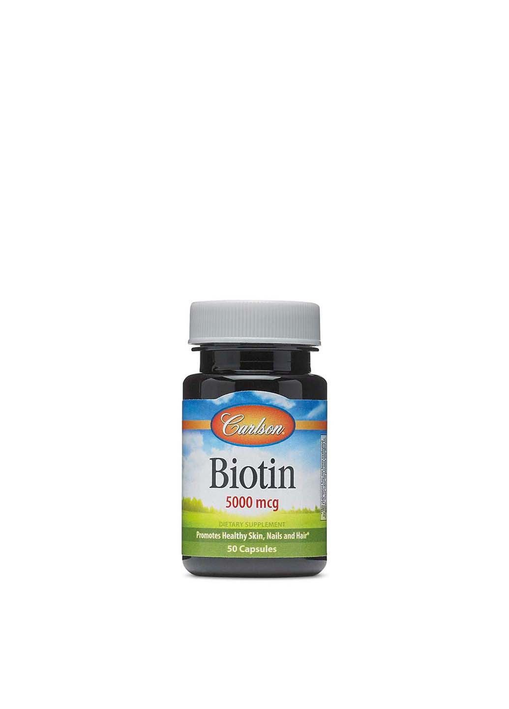 Біотин Biotin 5 мг 50 капсул Carlson Labs (257470558)