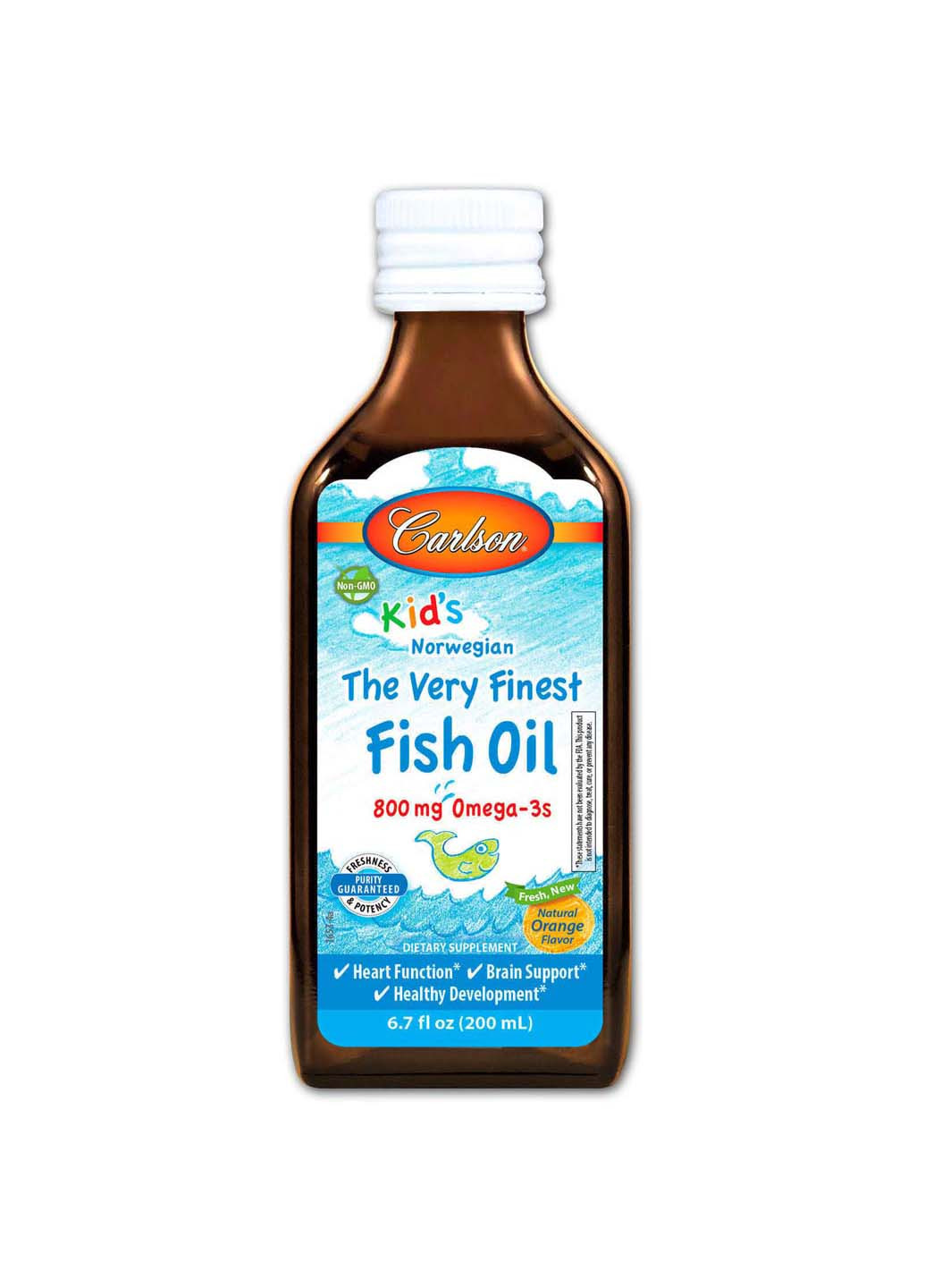 Риб'ячий жир для дітей Fish Oil Апельсин 200 мл Carlson Labs (257470546)