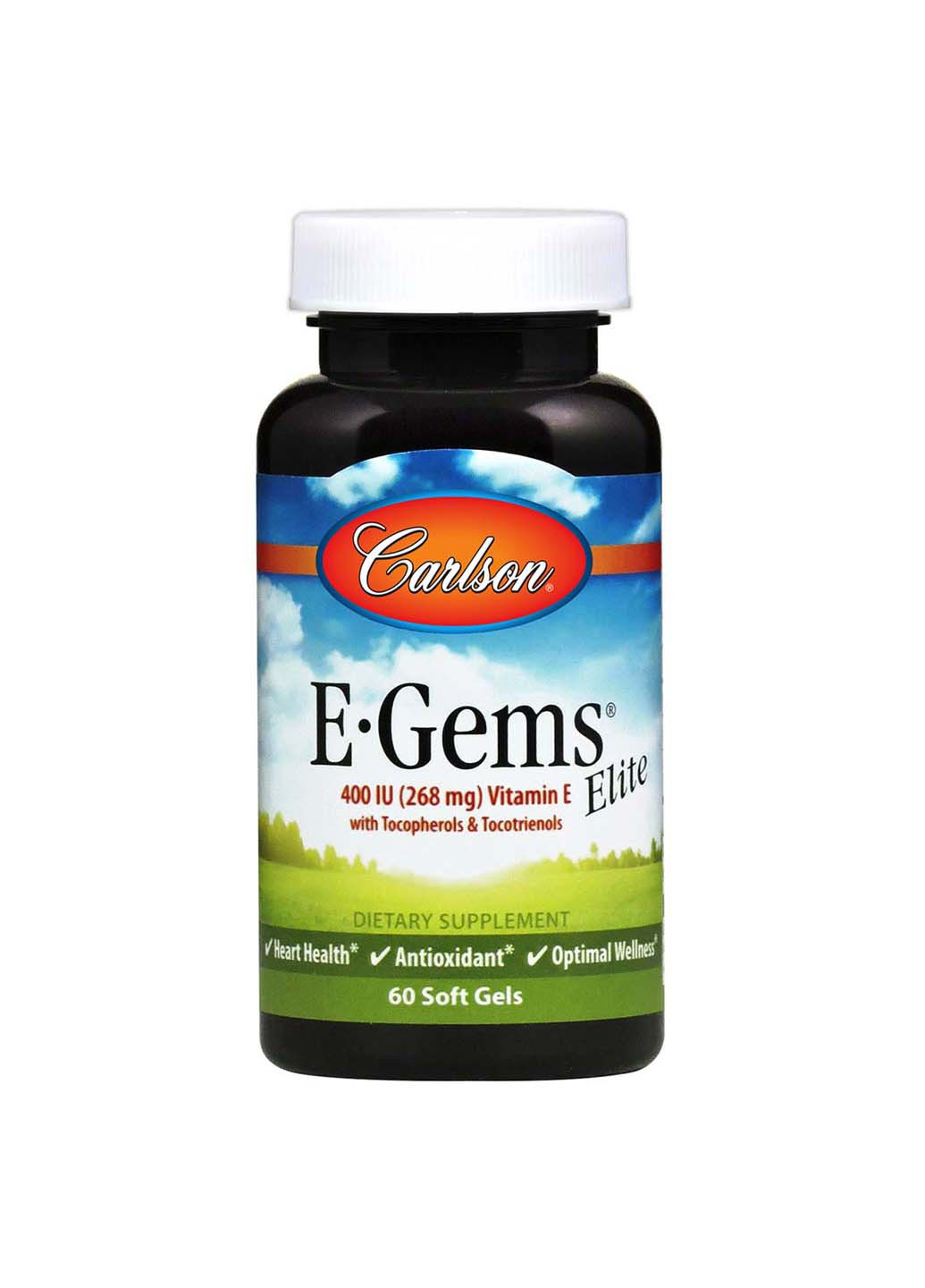 Вітамін Е 400 МО 60 капсул Carlson Labs (257470528)