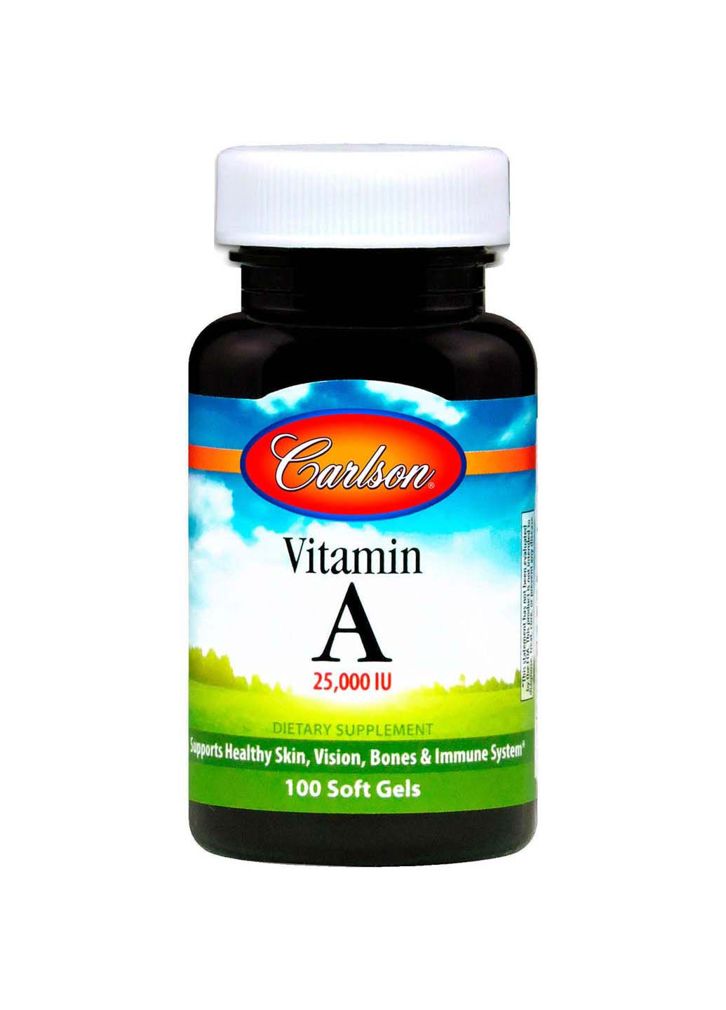 Витамин А 25 000 МЕ 100 капсул Carlson Labs (257470518)