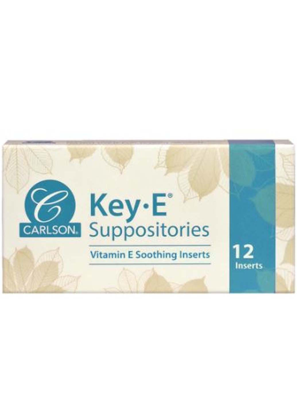 Cвечи с витамином Е от геморроя Е 12 шт. Carlson Labs (257470534)
