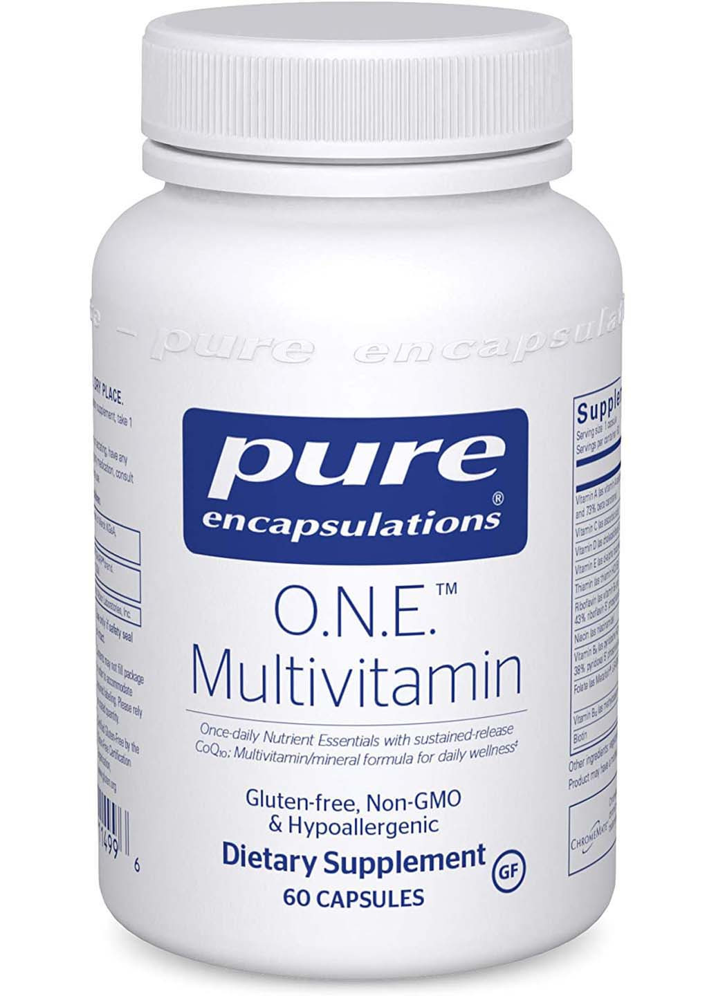Мультивітаміни та мінерали ONE Multivitamin 1 на день 60 капсул Pure Encapsulations (257470604)
