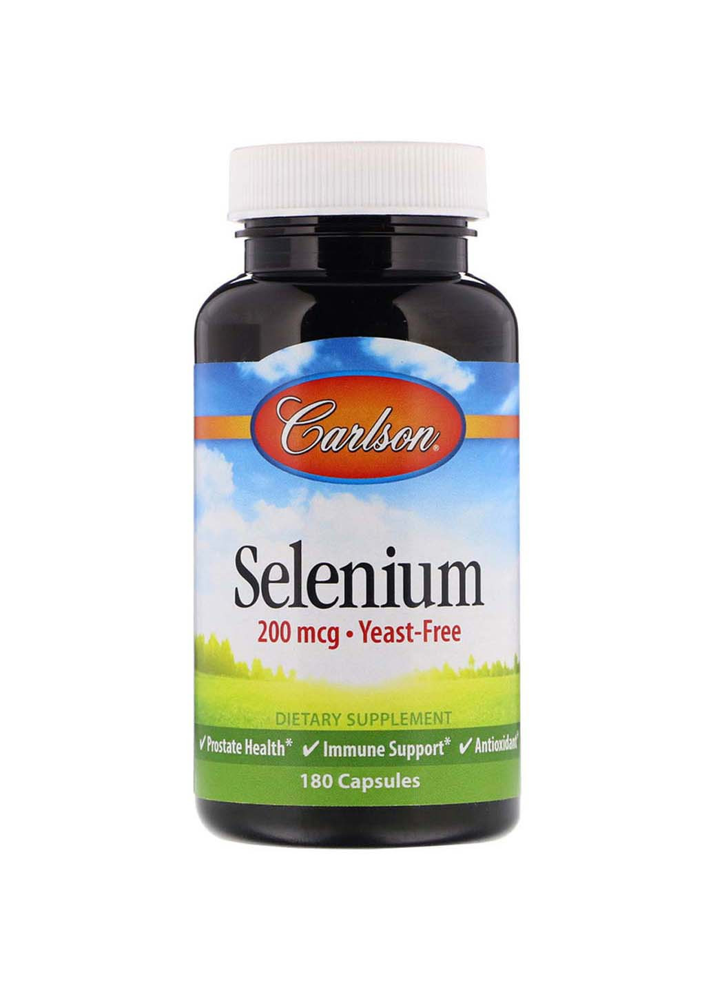 Селен Selenium 200 мкг 180 капсул Carlson Labs (257470538)