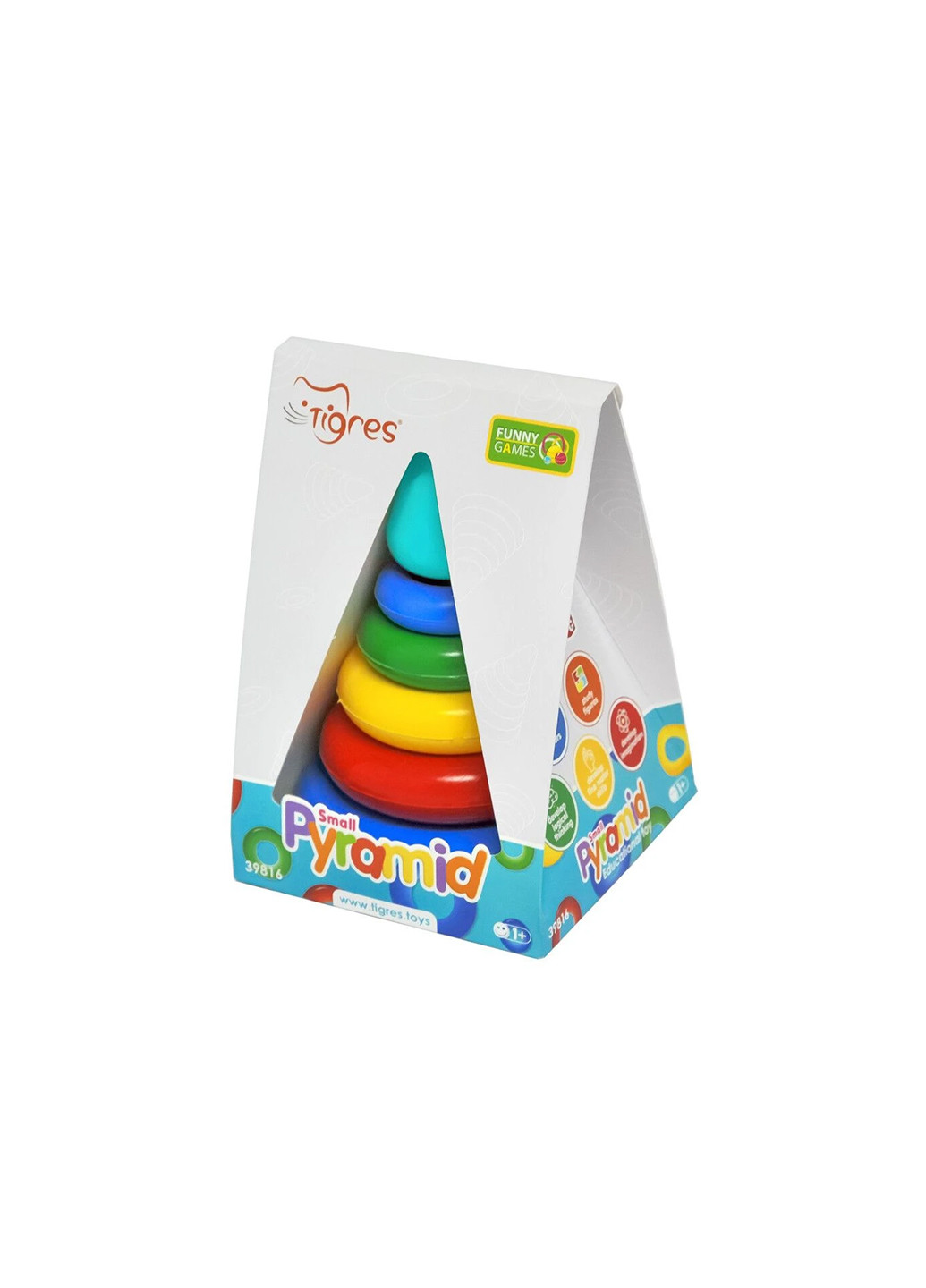 Іграшка розвиваюча "Пірамідка" 39816 Tigres (257452197)