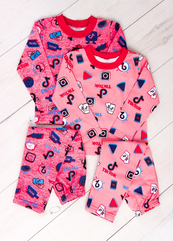 Розовая всесезон пижама для девочки (теплая) Носи своє