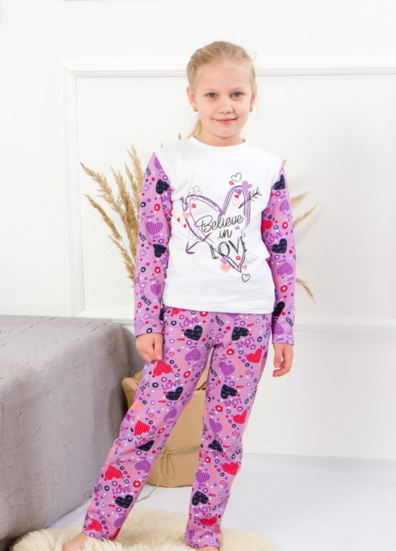 Фиолетовая всесезон пижама для девочки Носи своє