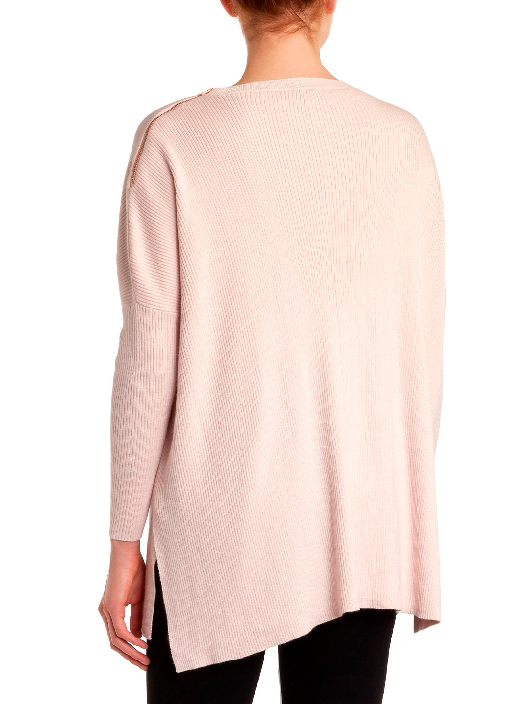 Розовый демисезонный женский розовый свитер в рубчик джемпер Ted Baker