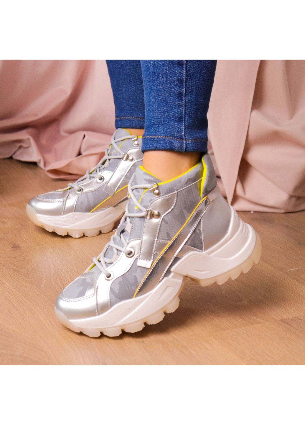 Черевики жіночі Rowan 2395 23 5 Срібло Fashion (257467096)