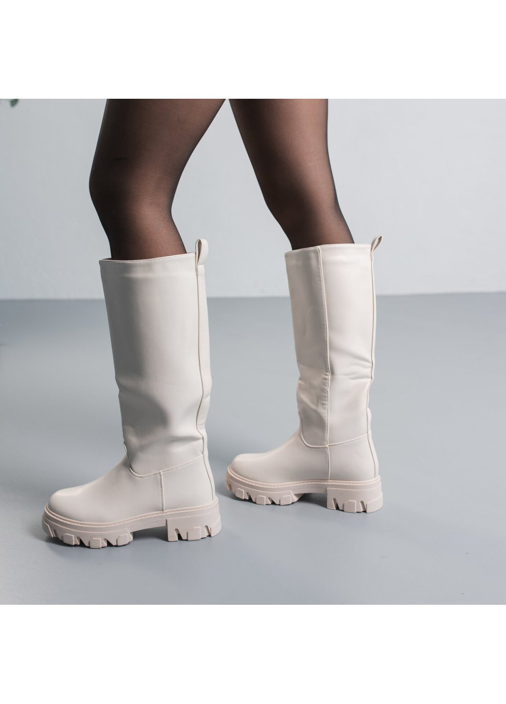 Осенние сапоги женские sirena 3858 235 молочный Fashion