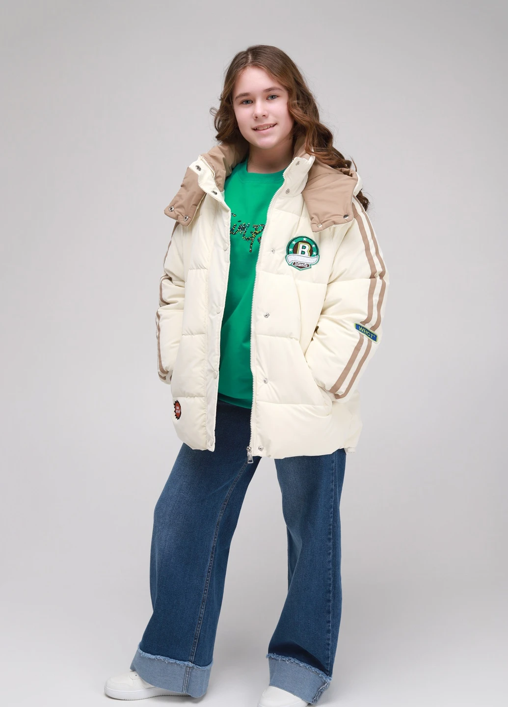 Молочная демисезонная куртка XZKAMI