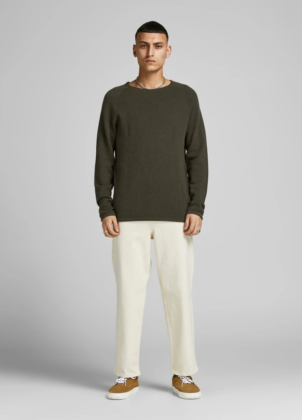 Оливковий (хакі) светр JACK&JONES