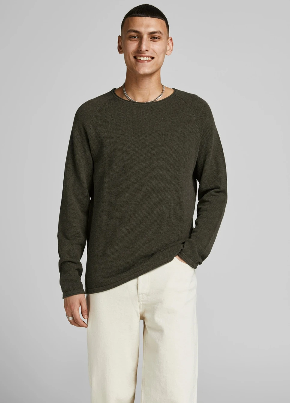 Оливковий (хакі) светр JACK&JONES
