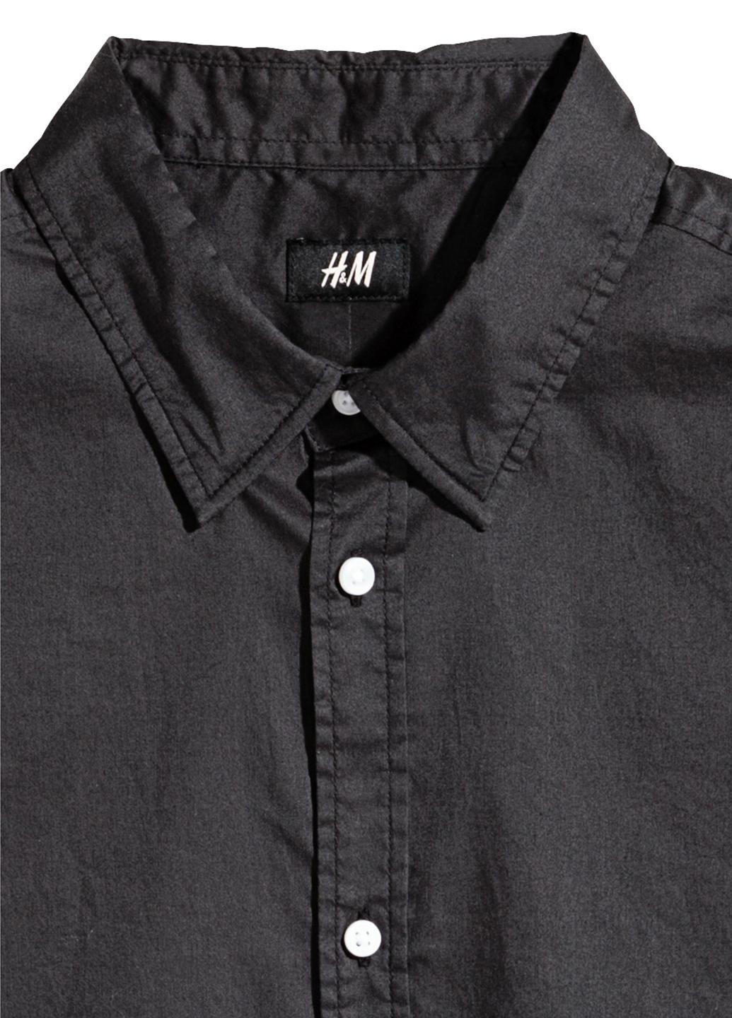 Темно-серая кэжуал рубашка H&M