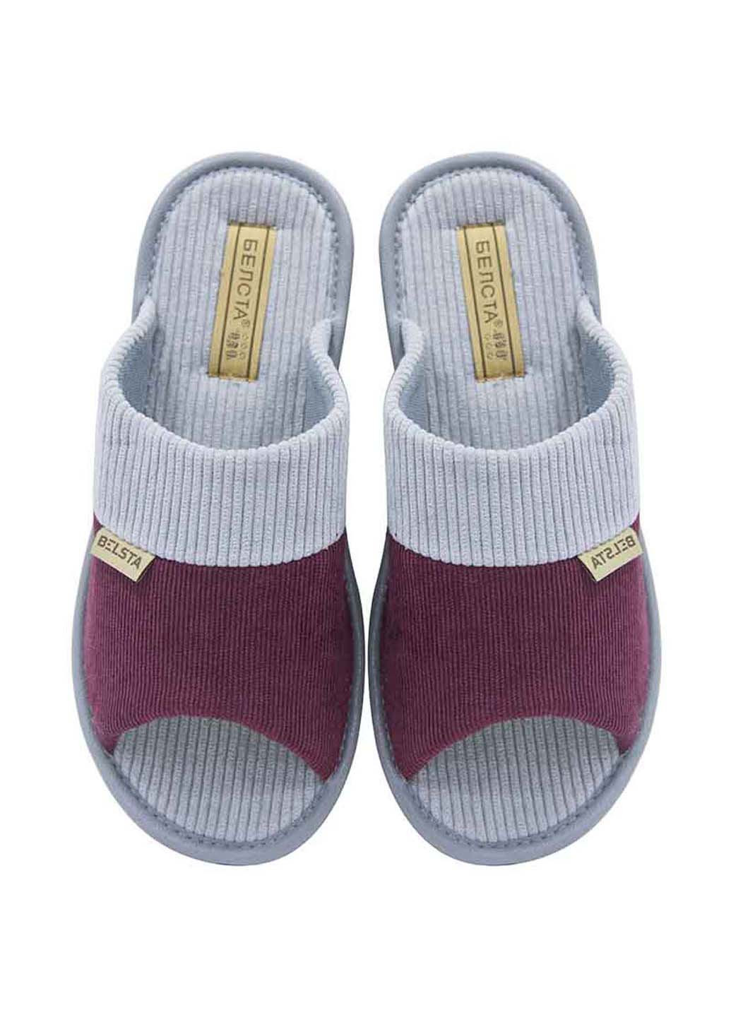 Бордовые комнатные тапочки Белста