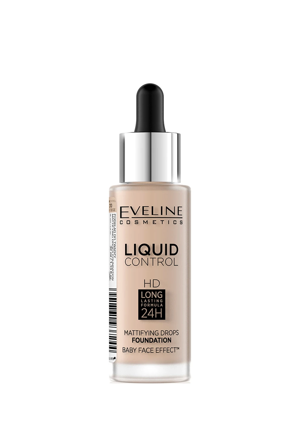 Инновационная жидкая тональная основа Eveline Liquid Control №020 - Rose Beige, 32мл Eveline Cosmetics 5901761937251 (257475695)