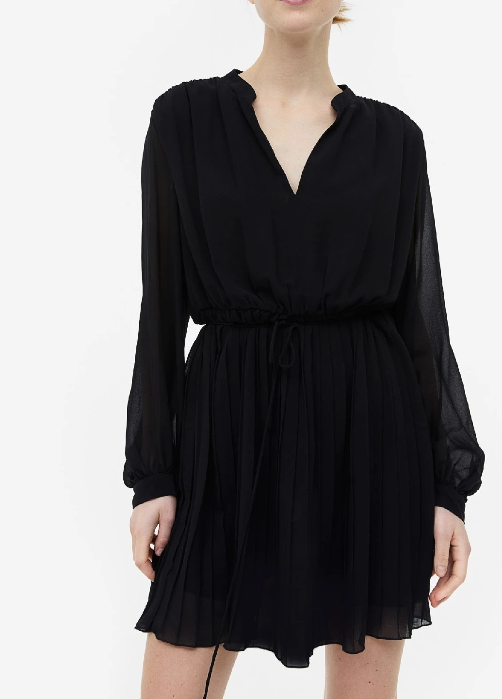 Черное деловое платье H&M однотонное